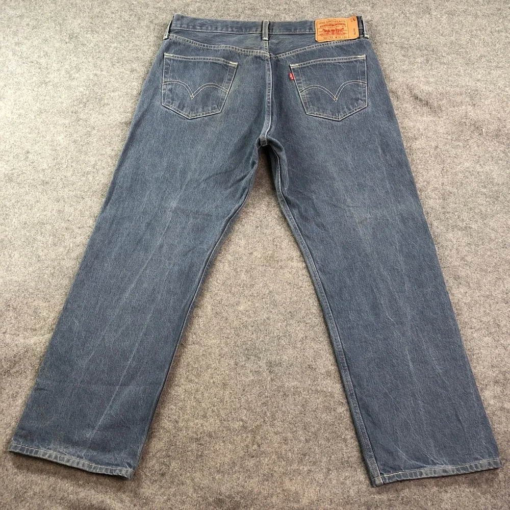 Levis Vintage 501XX Mens Jeans 38x30 (fits 36x28) Blue Medium Wash Straight Fit